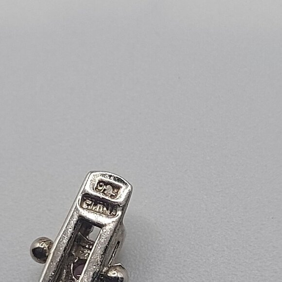 Pink CZ tennis bracelet Sterling Silver marked 925 and ADI 60 stones - Picture 11 of 14